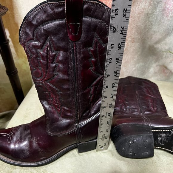📌Cowboy Boots Dark Brown Oil Resistant Hypalon Non-Marking looks like new - Picture 10 of 16